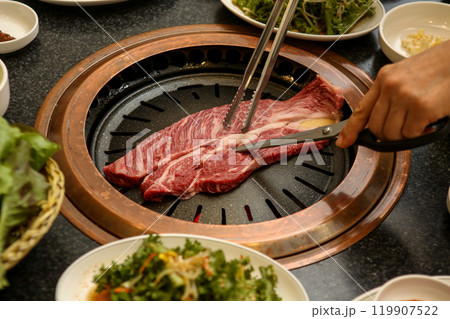 Korean barbecue. Korean beef sirloin 119907522