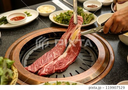 Korean barbecue. Korean beef sirloin 119907529