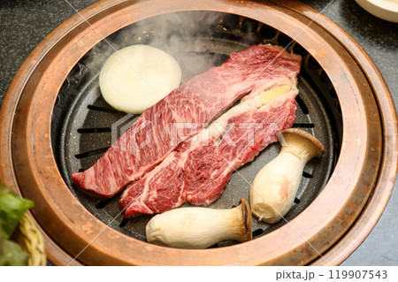 Korean barbecue. Korean beef sirloin Korean barbecue. Korean beef sirloin 119907543
