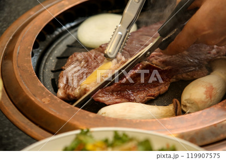 Korean barbecue. Korean beef sirloin 119907575