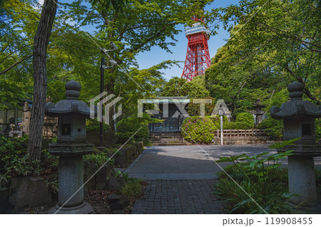 東京 増上寺 徳川将軍家墓所の鋳抜門 119908455
