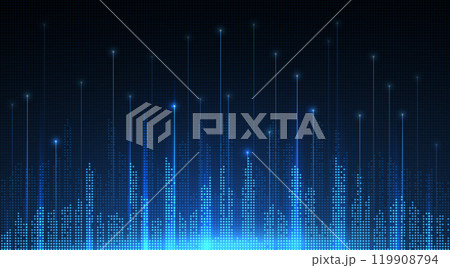Smart city digital background. Building Technology, Futuristic Architecture. Smart city digital background. Building Technology, Futuristic Architecture. 119908794