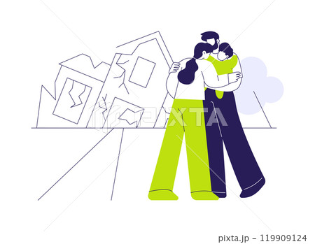 Damage from hurricane abstract concept vector illustration. 119909124