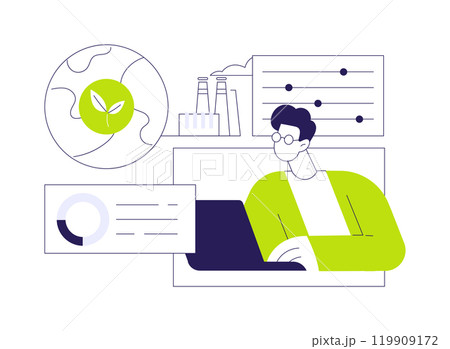 Ecosystem monitoring abstract concept vector illustration. Ecosystem monitoring abstract concept vector illustration. 119909172