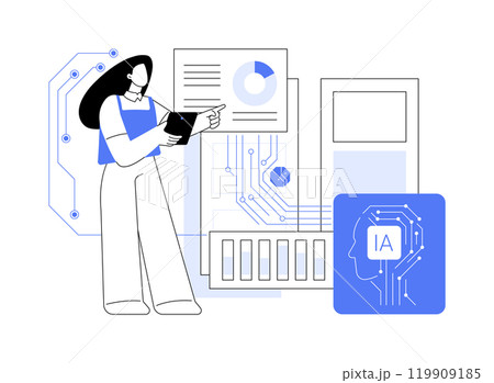 Business process automation isolated cartoon vector illustrations. Business process automation isolated cartoon vector illustrations. 119909185