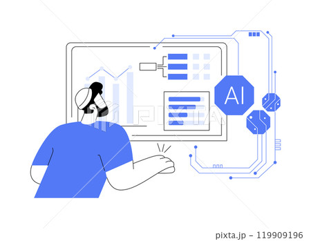 AI research scientist isolated cartoon vector illustrations. 119909196