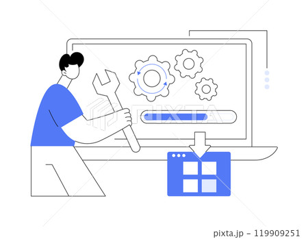 Upgrade software isolated cartoon vector illustrations. 119909251