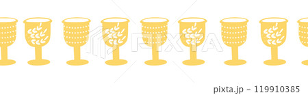 Horizontal border, set Magic and heavens seamless pattern, with magical elements 119910385