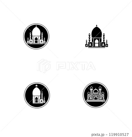 mosque logo icon vector illustration design 119910527