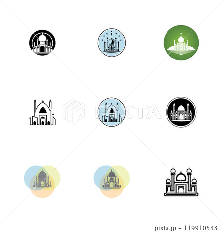 mosque logo icon vector illustration design 119910533