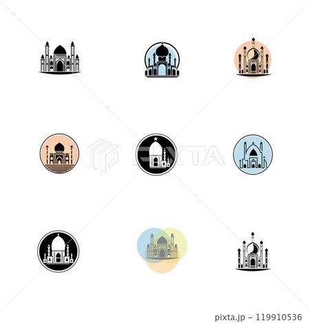 mosque logo icon vector illustration design mosque logo icon vector illustration design 119910536