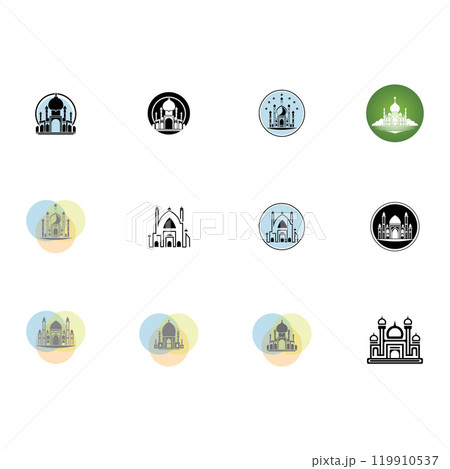 mosque logo icon vector illustration design 119910537