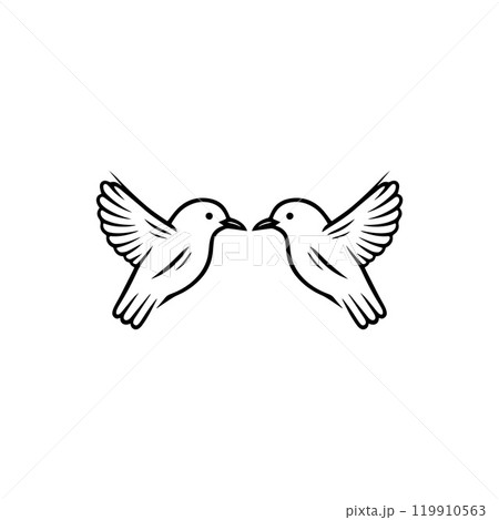 Seagul bird logo icon vector illustration template 119910563