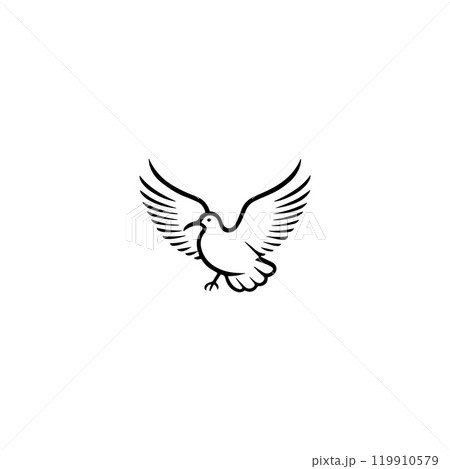 Seagul bird logo icon vector illustration template Seagul bird logo icon vector illustration template 119910579