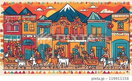 Celebration of the festival, Mexican tradition 119911158