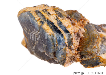 macro mineral stone sapphire on a white background 119911601