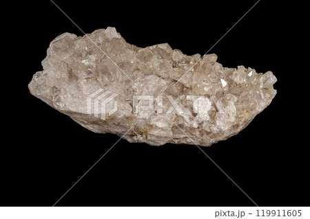 macro stone mineral Quartz on a black background macro stone mineral Quartz on a black background 119911605