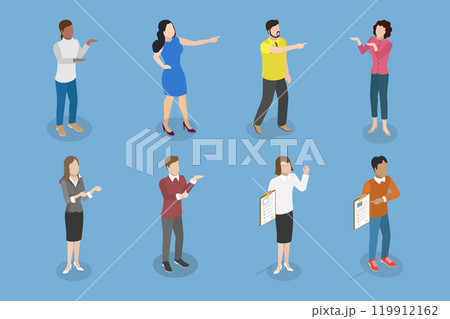 3D Isometric Flat Vector Illustration of Arm Gesture, Individuals Gesturing Enthusiastically With Hands Or Fingers 3D Isometric Flat Vector Illustration of Arm Gesture, Individuals Gesturing Enthusiastically With Hands Or Fingers 119912162