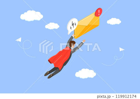3D Isometric Flat Vector Illustration of E-mail Subscription, Email Marketing Strategy To Connect With Clients And Customers 119912174