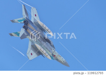 航空祭で機動飛行を行う航空自衛隊 アグレッサー部隊のF-15 119912793
