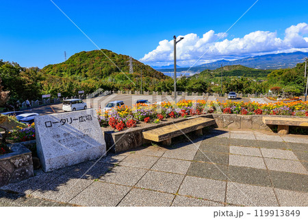 北海道　室蘭市　絵鞆半島　地球岬　ロータリー広場 119913849