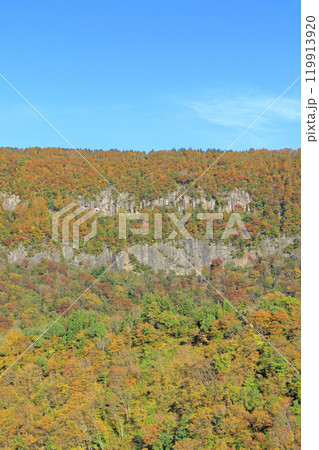 秋山郷の秋 屏風岩 秋山郷の秋 屏風岩 119913920