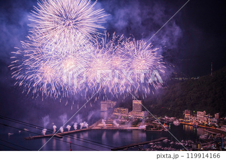 【静岡県】熱海100万ドルの夜景と海上花火大会 119914166