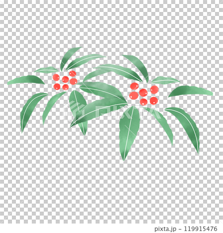 Watercolor style simple illustration of a Manryo Watercolor style simple illustration of a Manryo 119915476