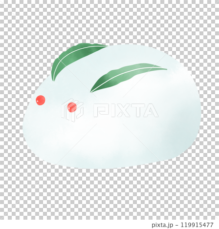 Watercolor style illustration of a snow rabbit Watercolor style illustration of a snow rabbit 119915477