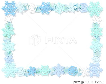 雪の結晶の3DCGフレーム 119915486