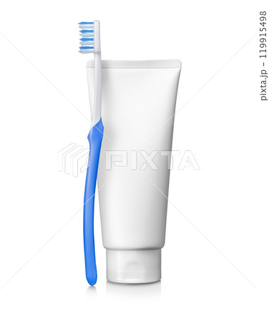 歯ブラシと練り歯磨きのチューブ 歯ブラシと練り歯磨きのチューブ 119915498
