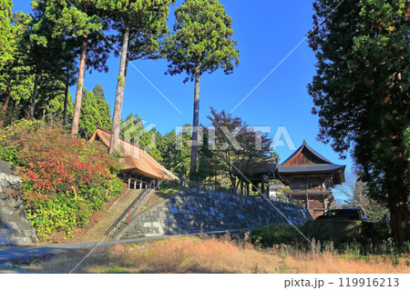 国史跡指定　瑞宝山 本山慈恩寺　山門と本堂 119916213