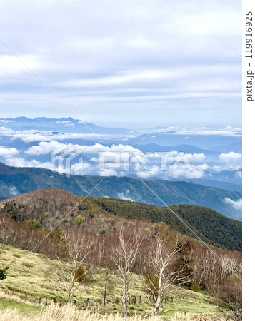 秋の雲海の情景_美ヶ原高原 119916925