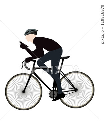 スマートフォンと自転車 119916979