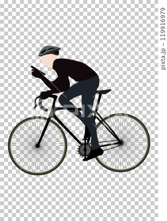 スマートフォンと自転車 119916979