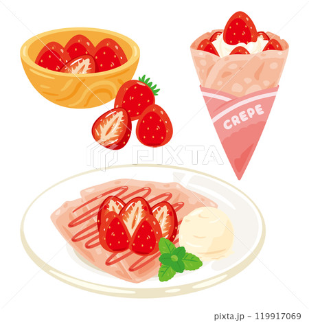 苺クレープセット 119917069