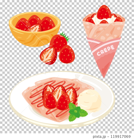 草莓縐紗套裝 119917069