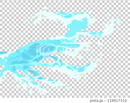 Splash illustration wave 119917310