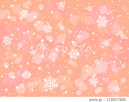 雪の結晶　キラキラ背景素材　赤　クリスマス 119917800