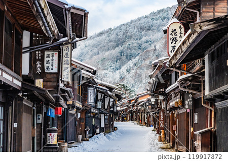 信州 雪の奈良井宿 信州 雪の奈良井宿 119917872