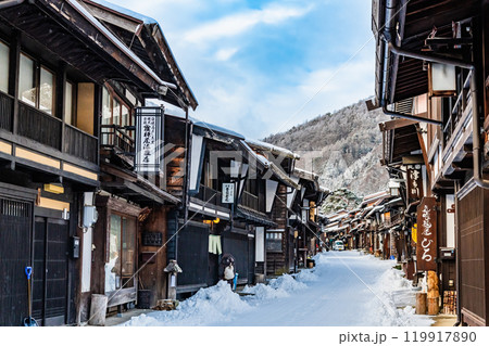 信州 雪の奈良井宿 信州 雪の奈良井宿 119917890