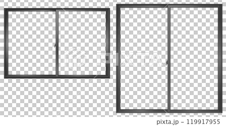Black sliding windows, set of two 119917955