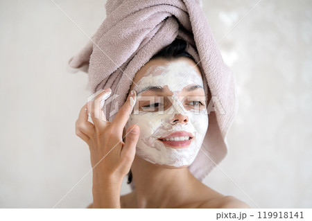 Girl takes care of her beauty and health. Girl takes care of her beauty and health. 119918141
