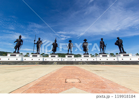 Rajabhakdi Park Thai Kings monument travel location at Hua-Hin, Thailand. 119918184