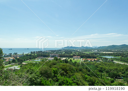 Scenic view Hua-Hin beach,Prachuap Khiri Khan. 119918190