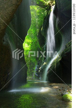 新緑の由布川渓谷(由布市・縦構図) 新緑の由布川渓谷(由布市・縦構図) 119918490