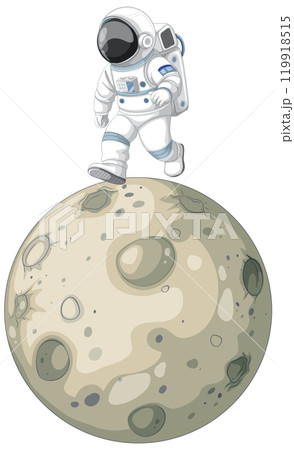 Astronaut Walking on the Moon 119918515