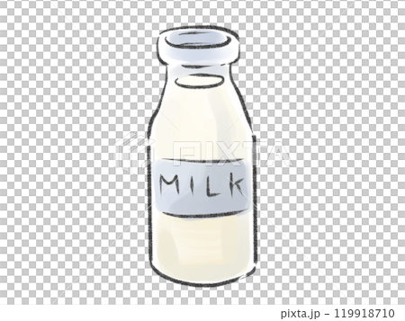 瓶に入った牛乳のイラスト 119918710
