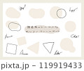 シンプルなあしらいフレーム 119919433