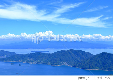 野呂山から望む とびしま海道と四国 野呂山から望む とびしま海道と四国 119919699